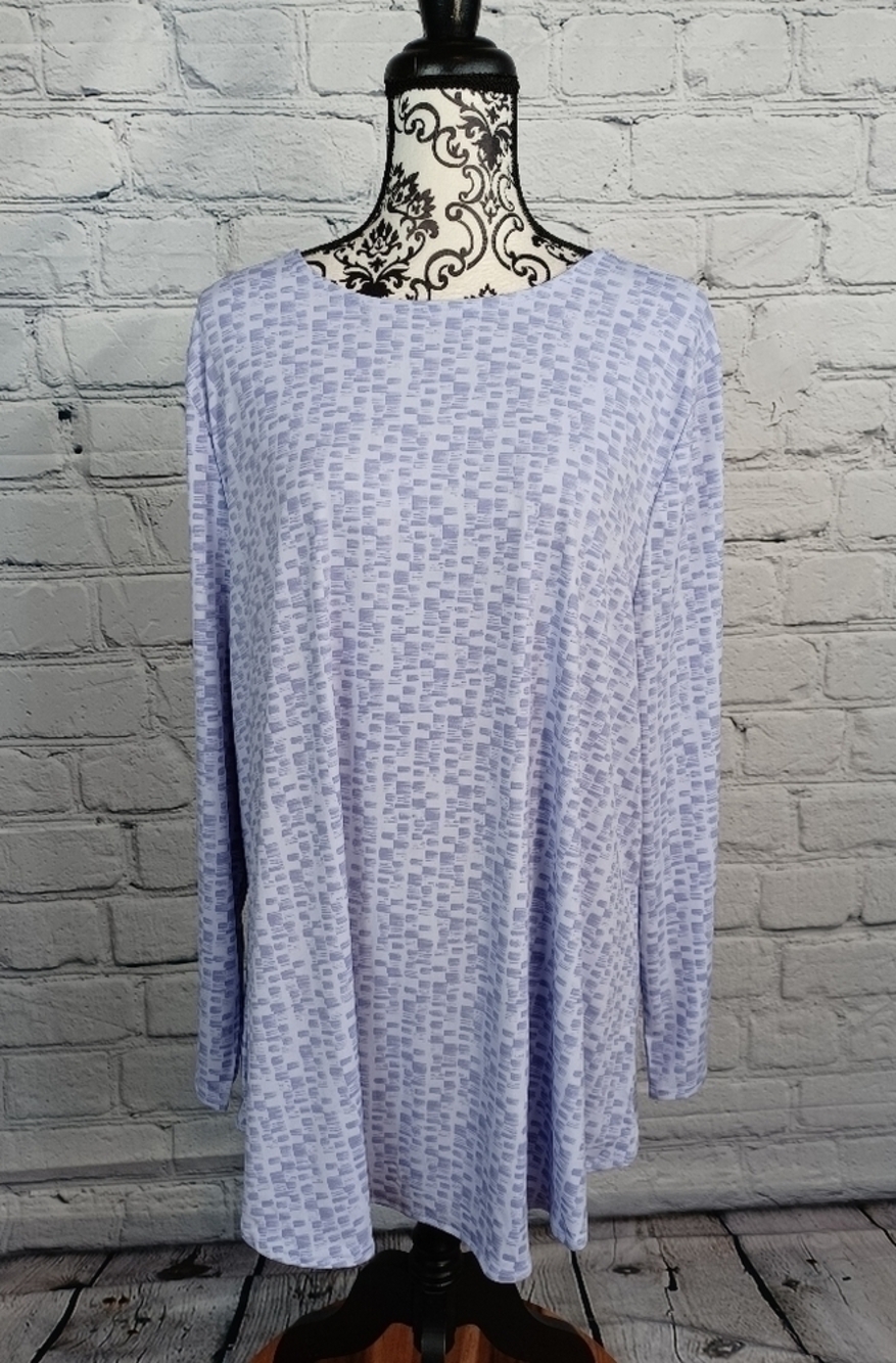 Alfani women's long sleeve stretch knit geometric print NWT tags sz xxl b7
